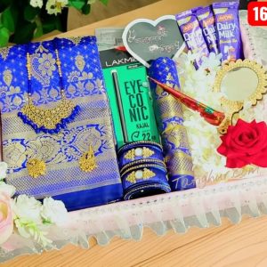 Tangailer katan saree combo . blue color