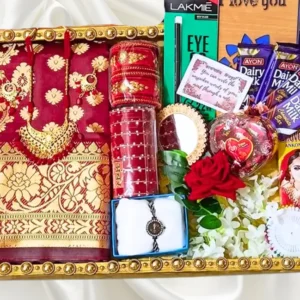 স্পেশাল প্রিমিয়াম মেরুন + লাল খয়েরী কালার শাড়ি কম্বো । SC-58