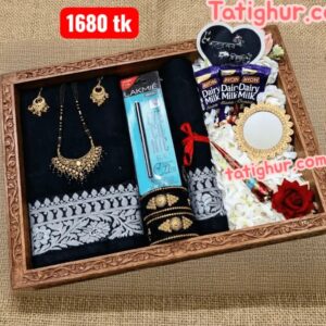 ব্লাক সুতি কোয়ালিটি জবা ফুল প্রিমিয়াম প্যাকেজ😍Best cotton tangailer tater saree.